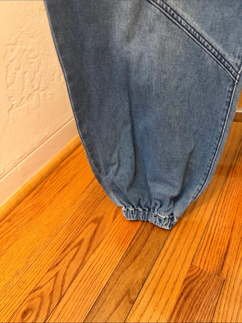Oyrosy NWT Denim Hooded Women's oversize Jumpsuit Balloon Pant - Picture 3 of 10